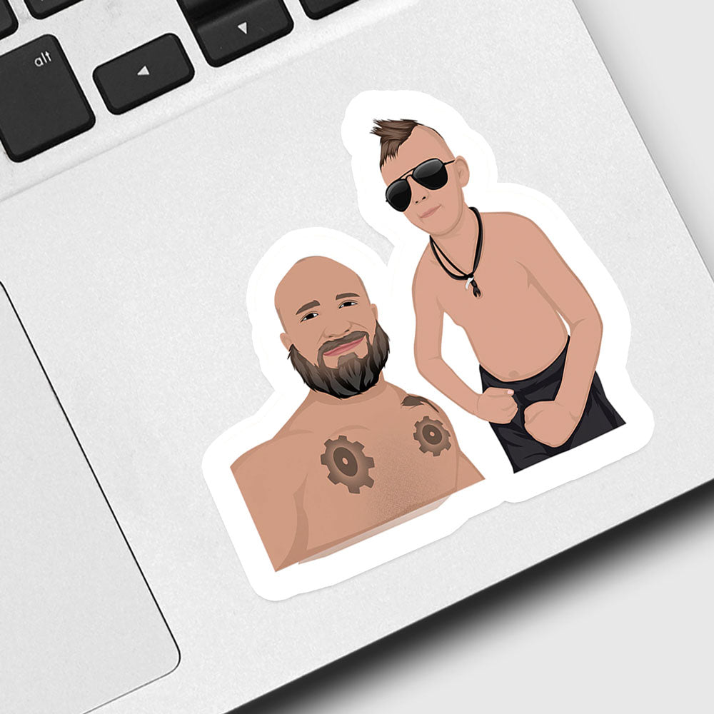 Custom Father and Son Stickers