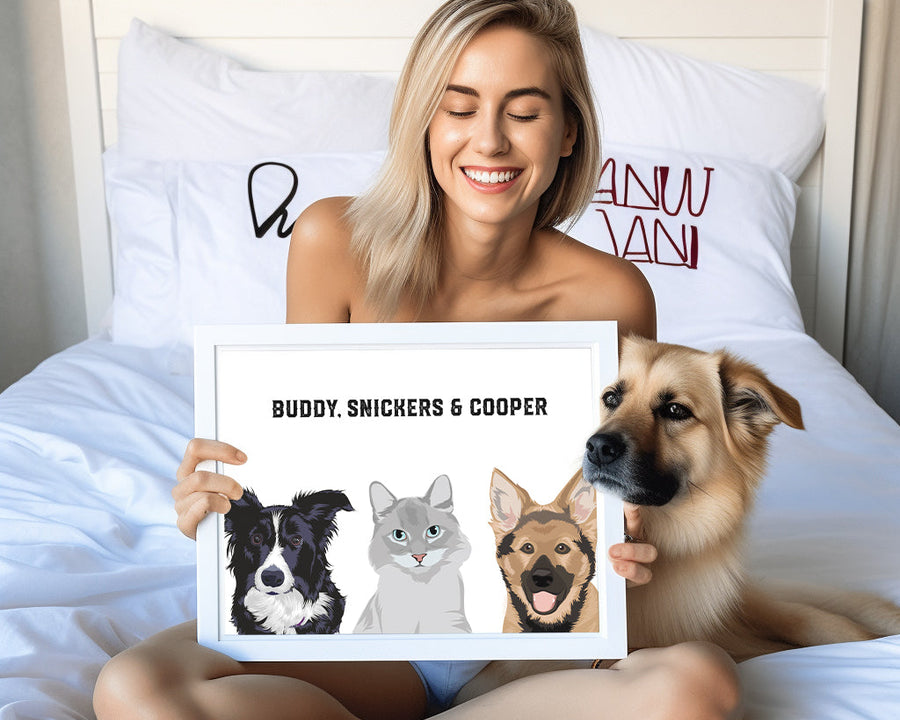 Custom Multiple Pet Portrait