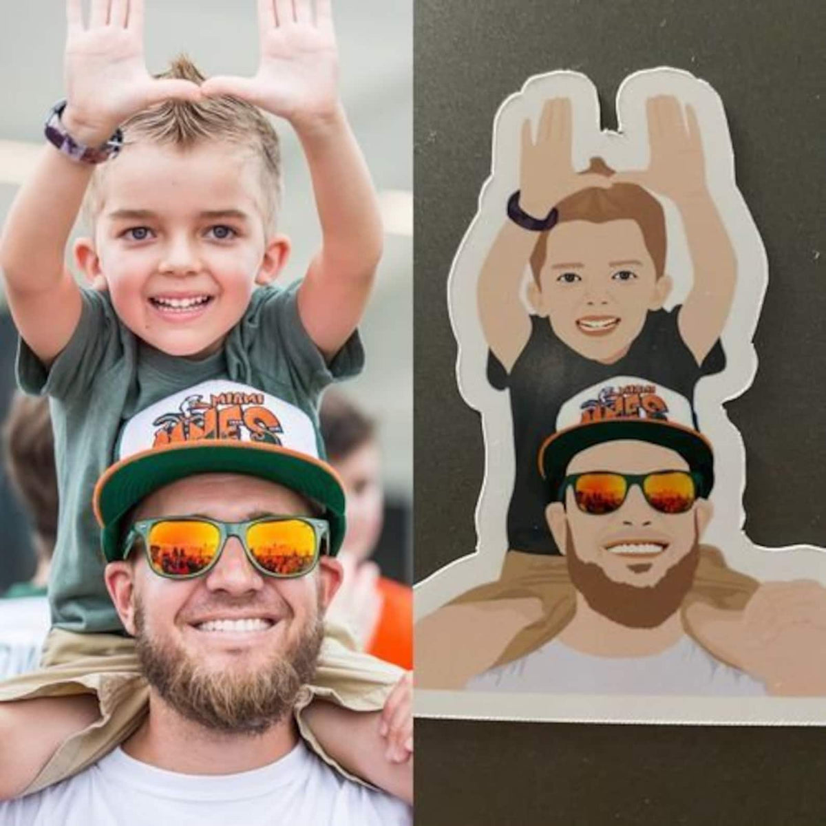 Custom Father and Son Stickers