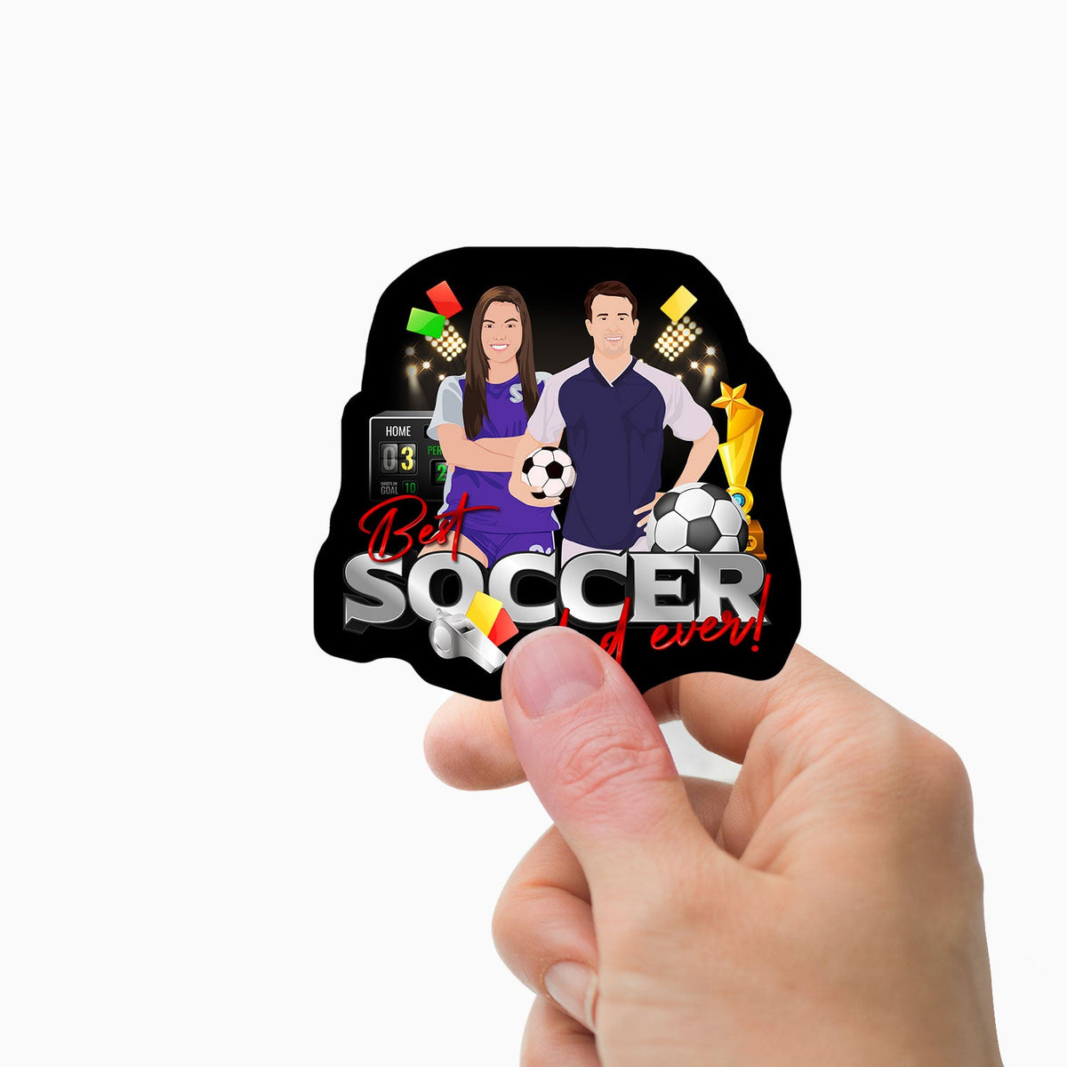 Personalized Soccer Dad Stickers