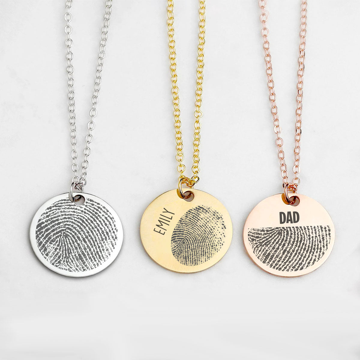 Custom Fingerprint Pendant Necklace