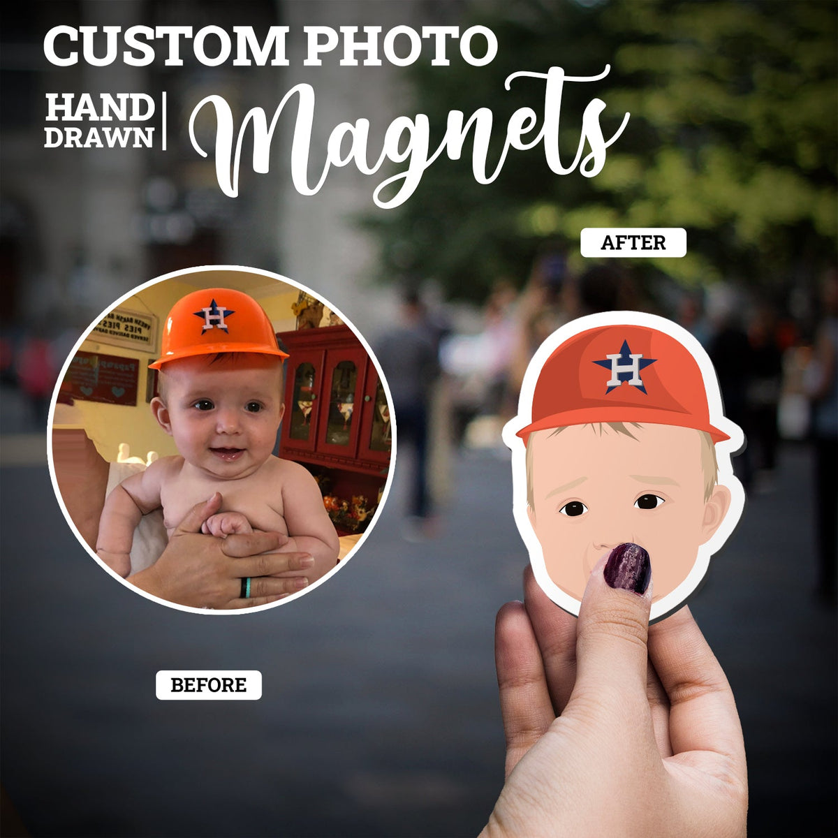 Custom Baby Face Magnets