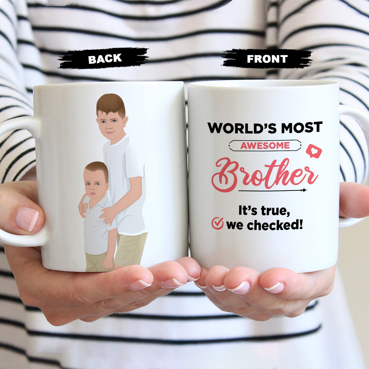 Personalized Worlds Most Awesome Brother Mug