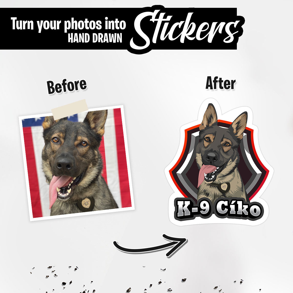 Custom Police K9 Stickers