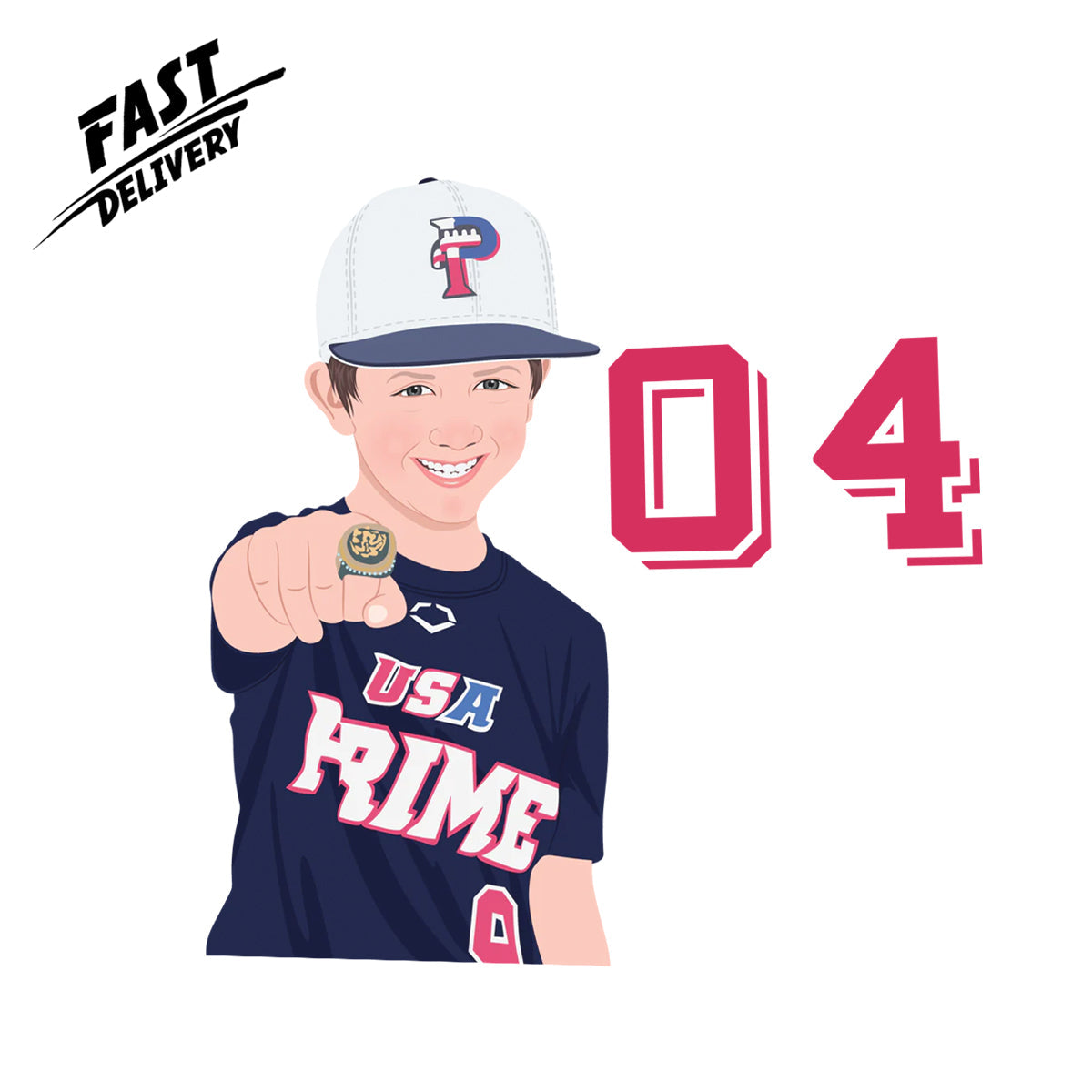 Custom Baseball Number Portraits - Digital | Printable Art