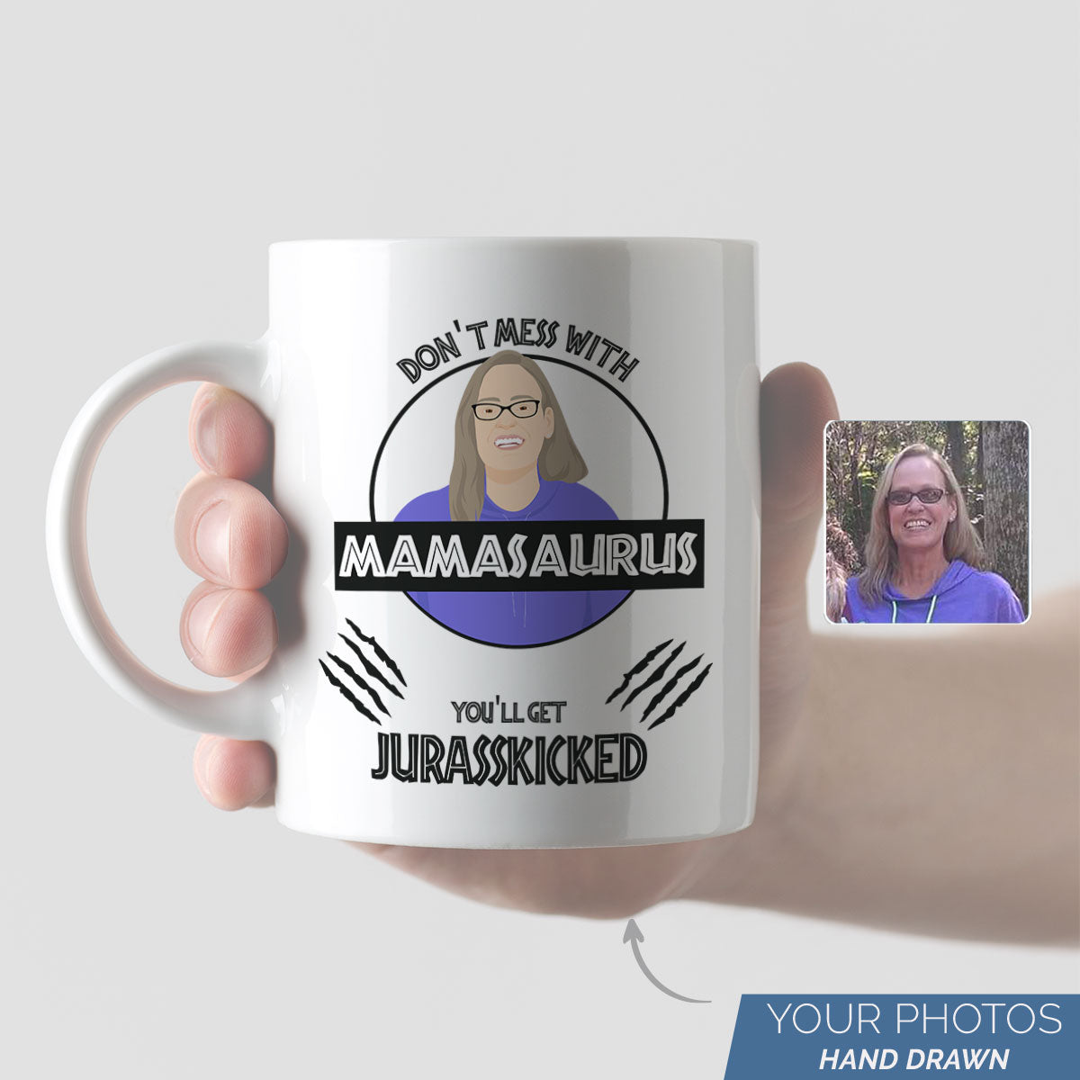 Don't Mess with Mamasaurus Mom Mug Personalized