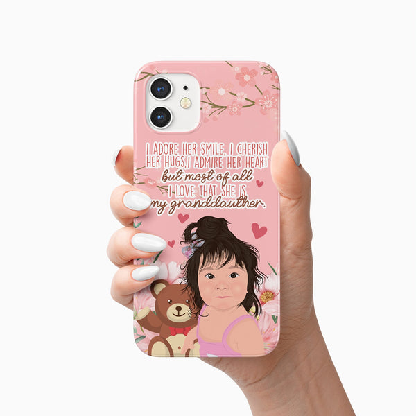 I Cherish My Granddaughter Phone Case Personalized