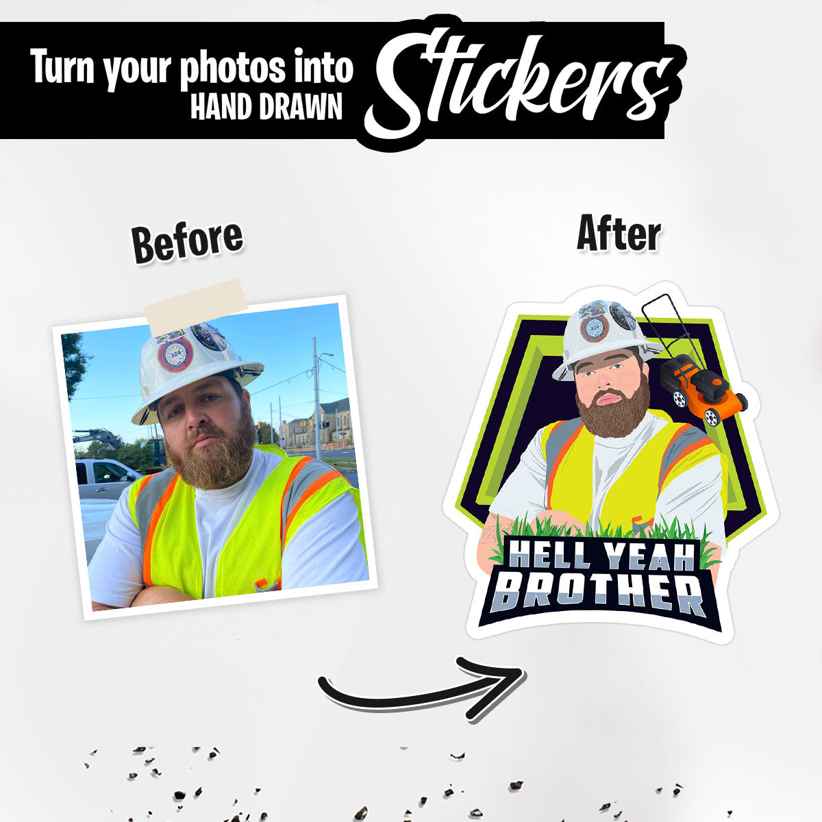 Custom Landscaper Stickers