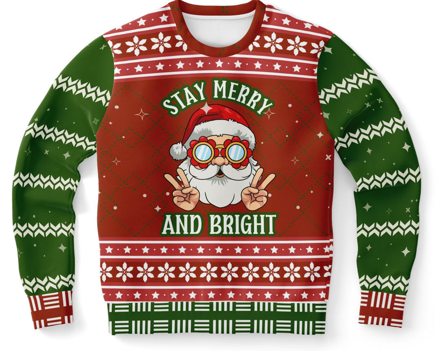 “Stay Merry and Bright” Cool Santa Christmas S