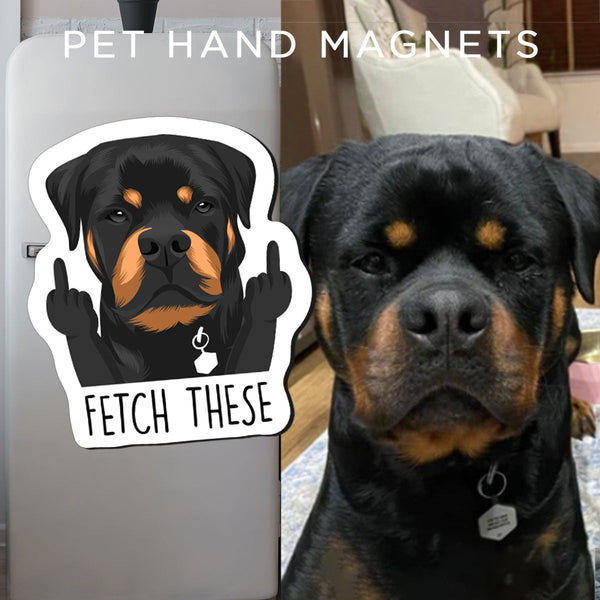 Custom Funny "Fetch These" Dog Magnets