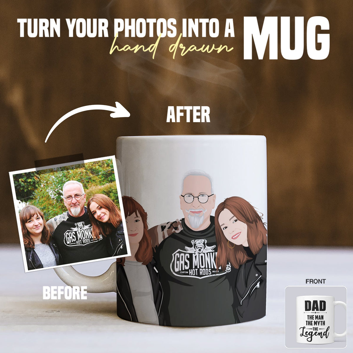 Dad the Man the Myth the Legend Mug Personalized