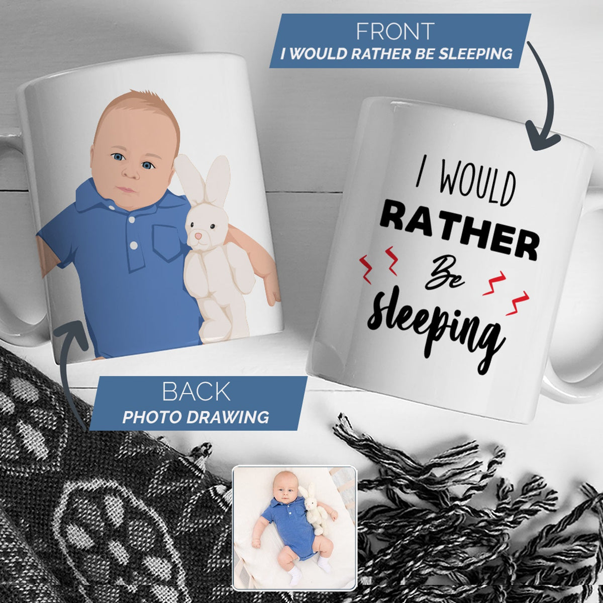 I'd Rather Be Sleeping Mug Personalized