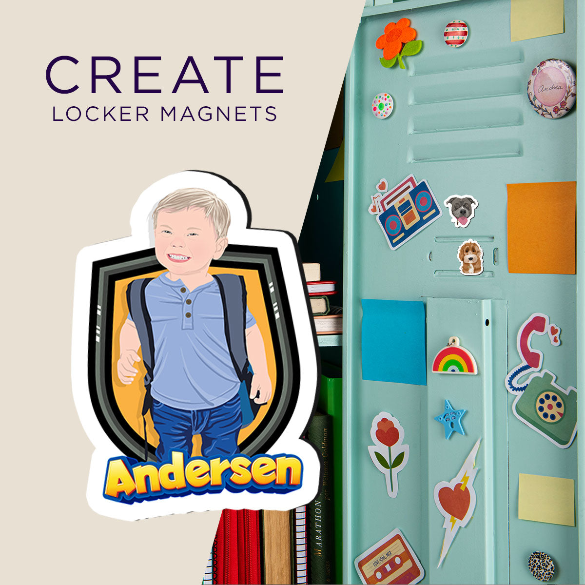 Custom School Locker Magnets