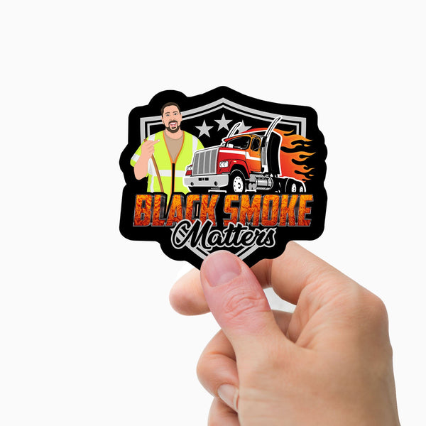 Custom Black Smoke Matters Truck Stickers