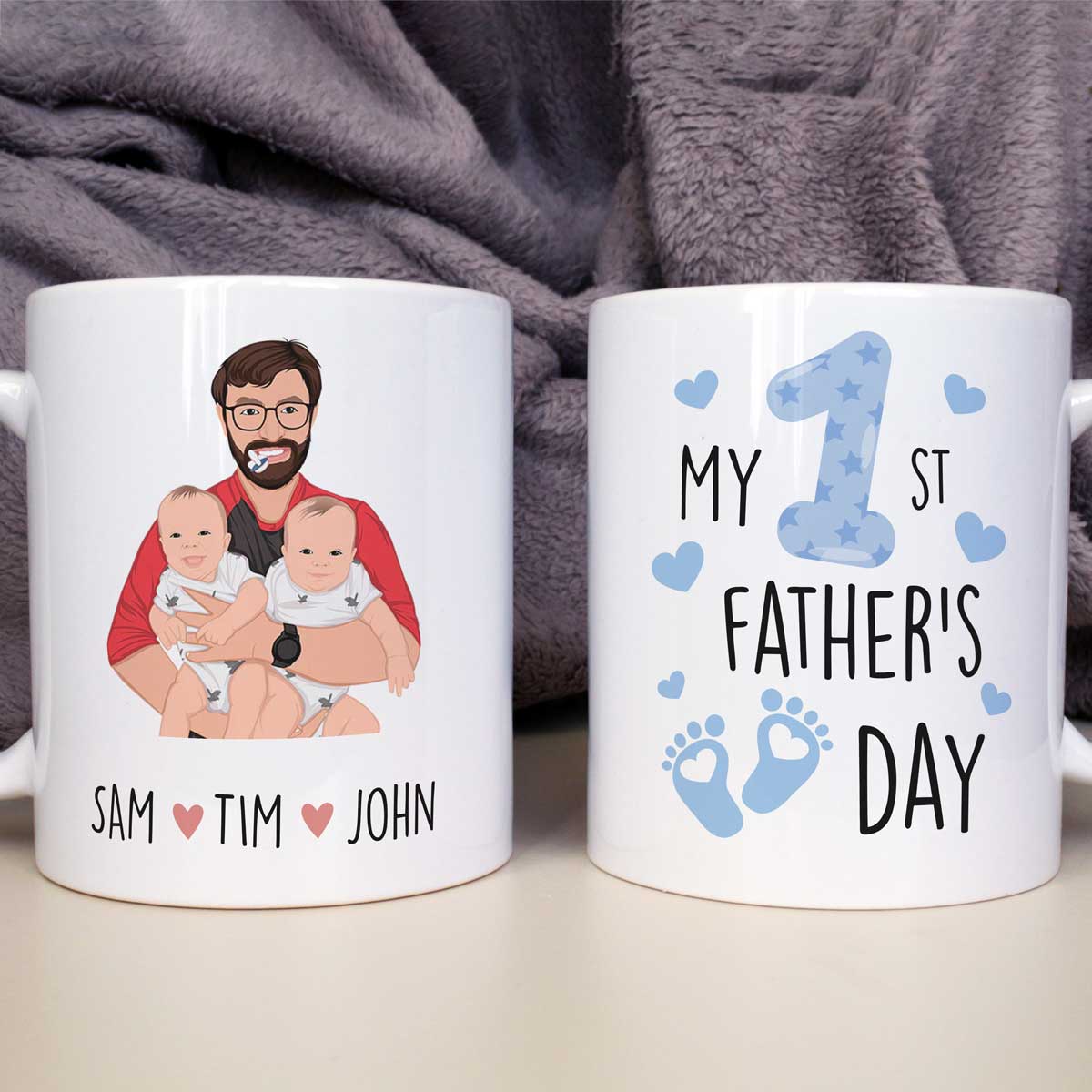 Personalized 1st Fathers Day Mug