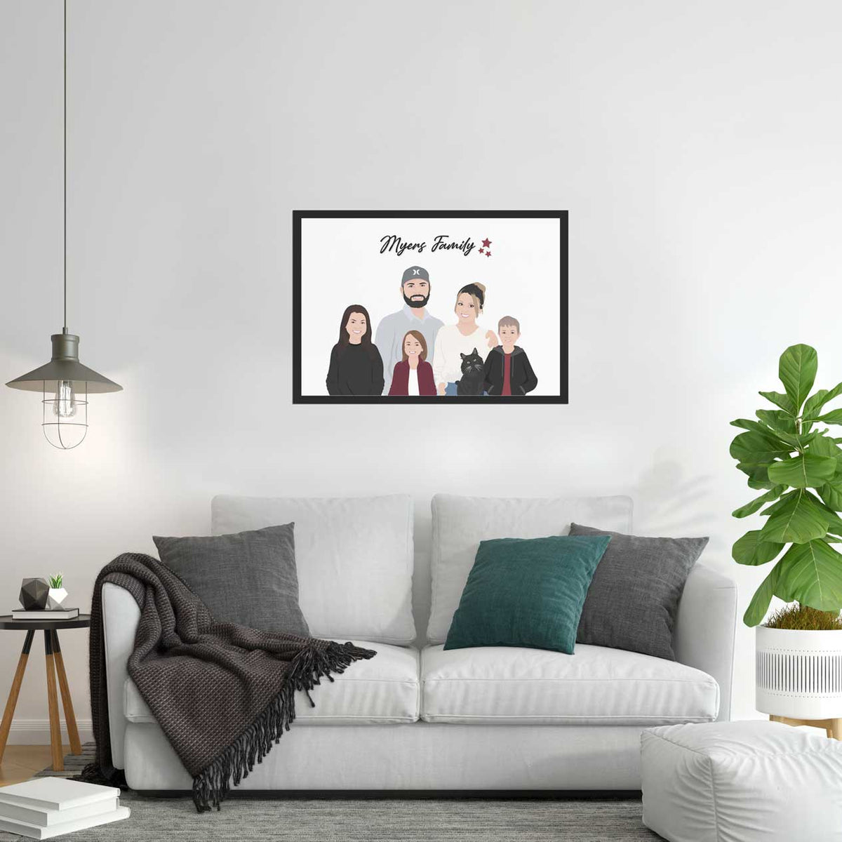 Custom Drawn Family Portraits