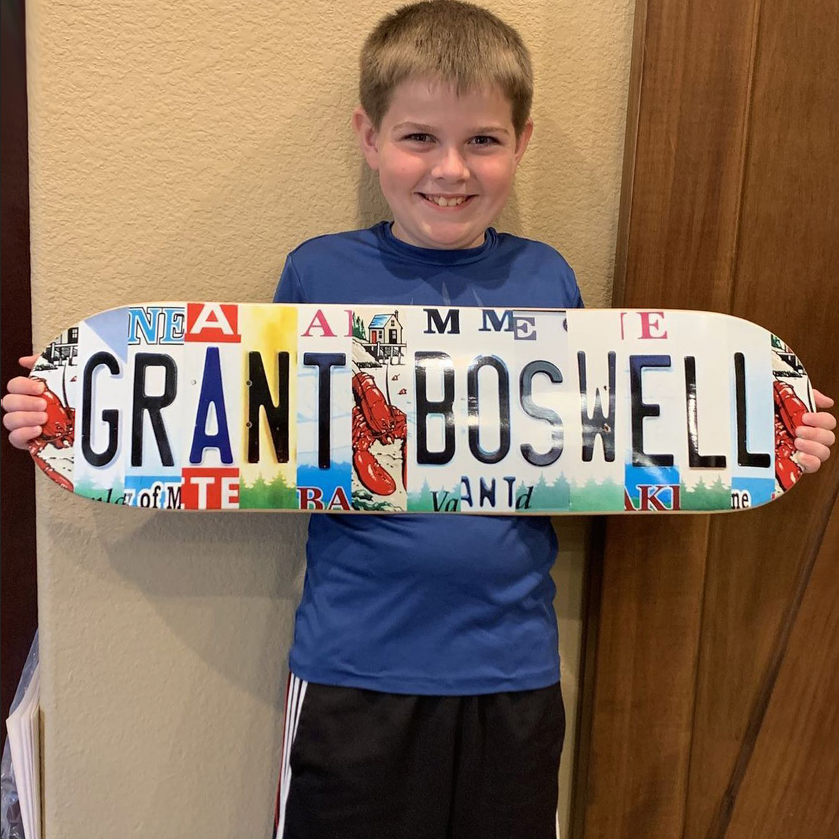 Custom License Plate Skateboard Wall Art