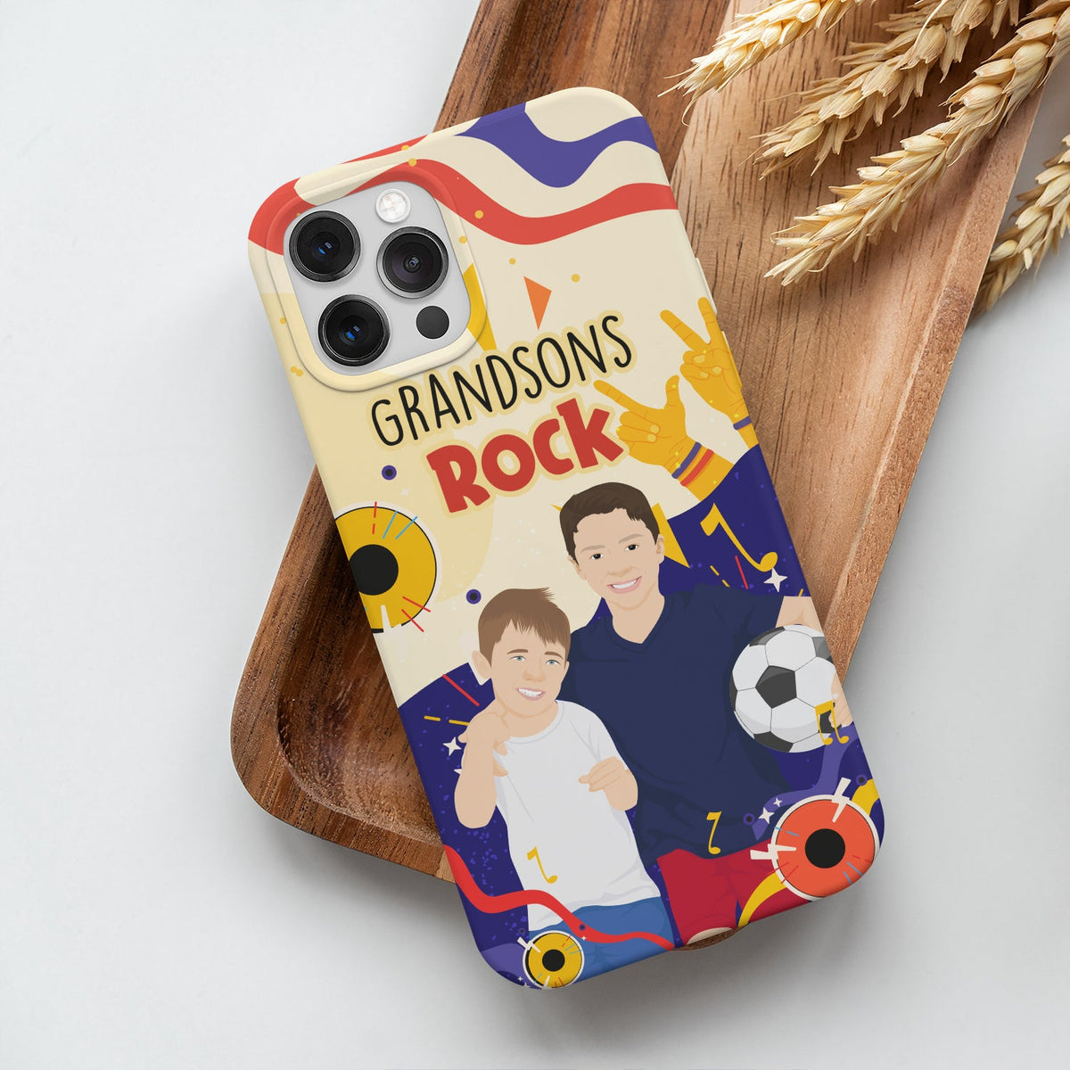 Grandsons Rock Phone Case Personalized