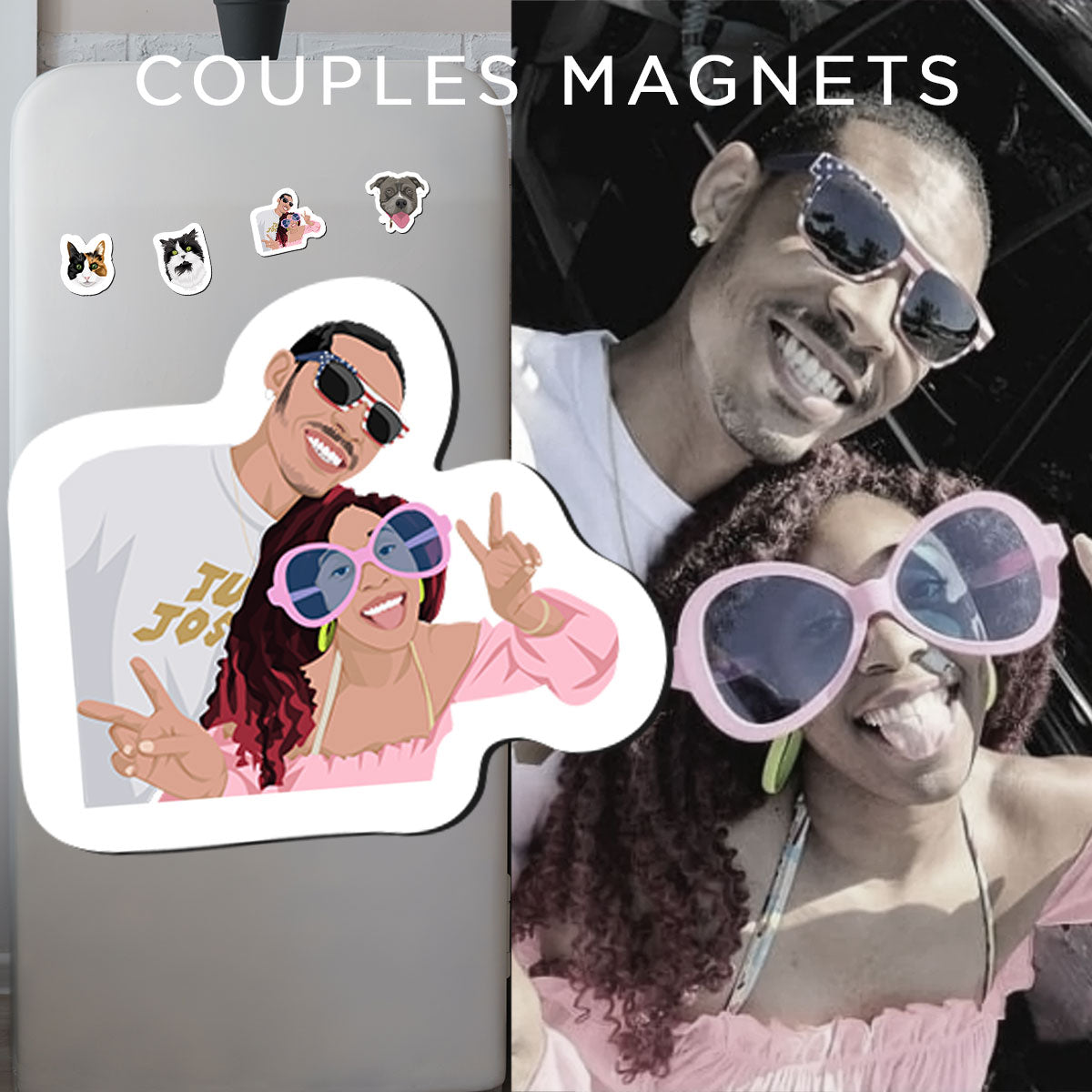 Custom Couples Fridge Magnets