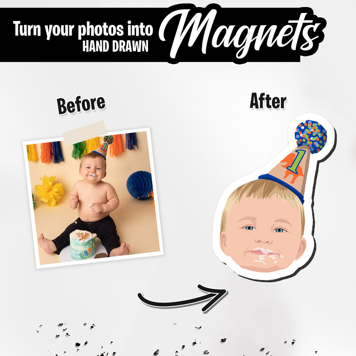 Custom Baby Face Magnets