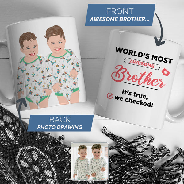 Personalized Worlds Most Awesome Brother Mug