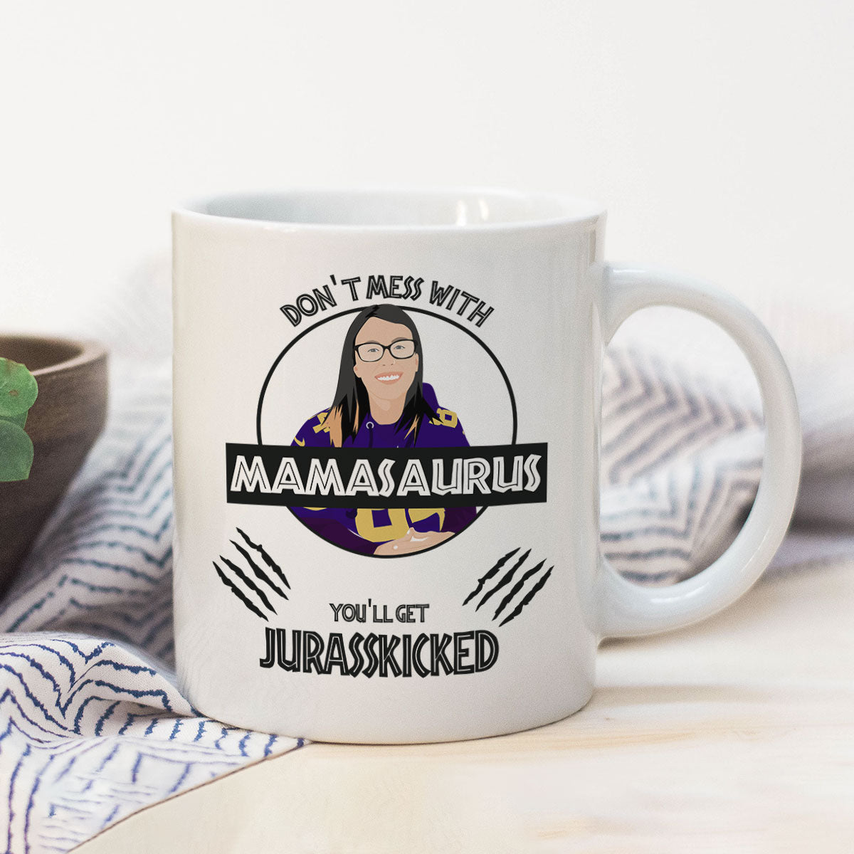 Don't Mess with Mamasaurus Mom Mug Personalized