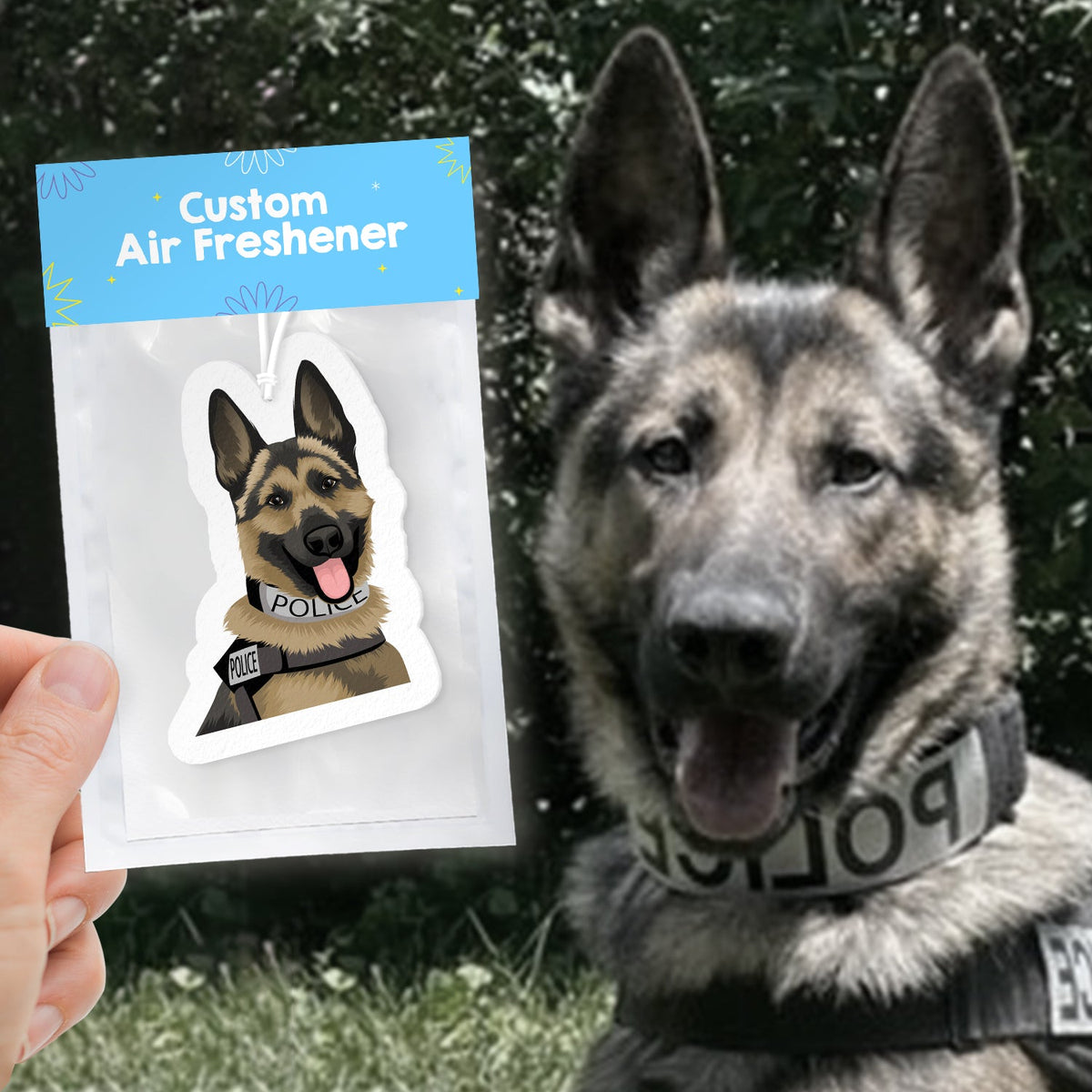 Personalized K9 Dog Air Freshener