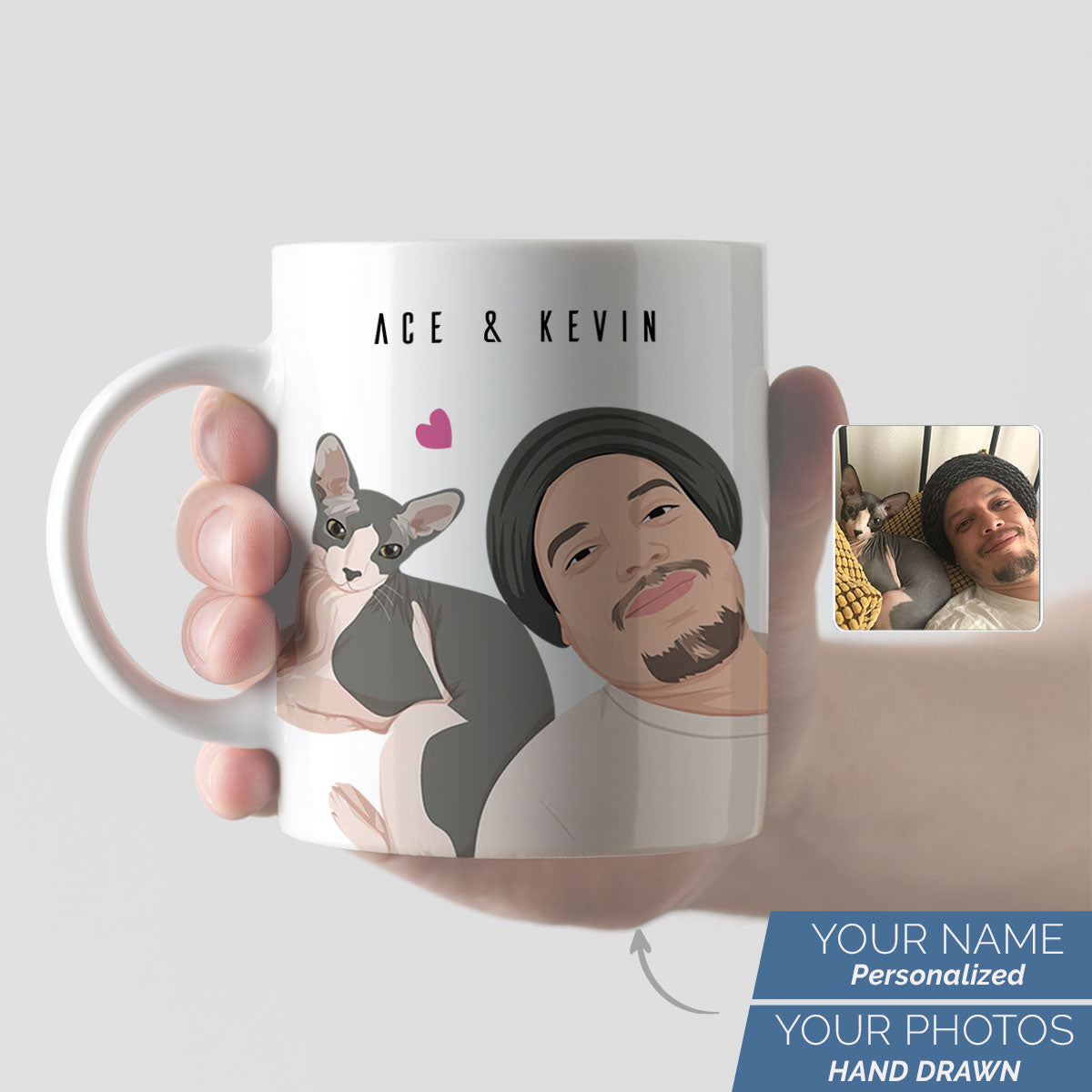 Personalized Cat and Owner Mug