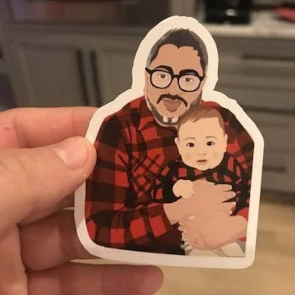 Custom Father and Son Stickers