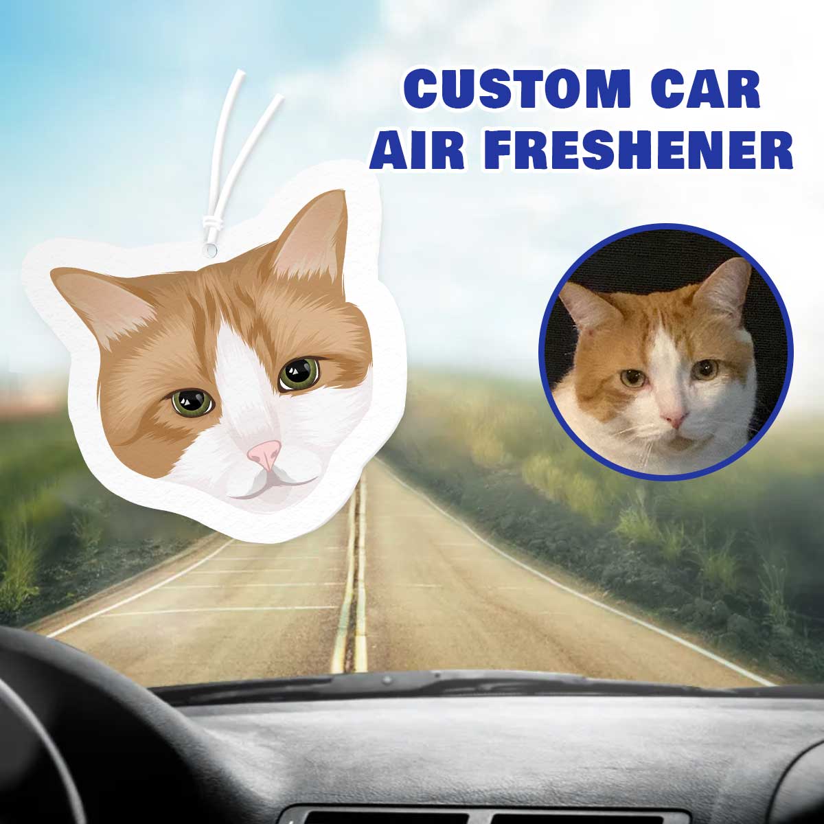 Personalized Cat Portrait Air Freshener