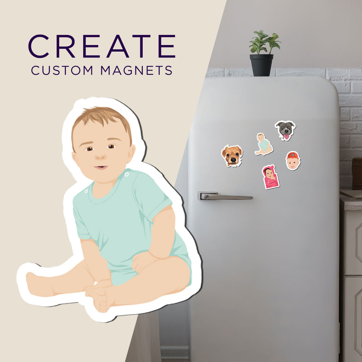 Baby Photo Fridge Magnets