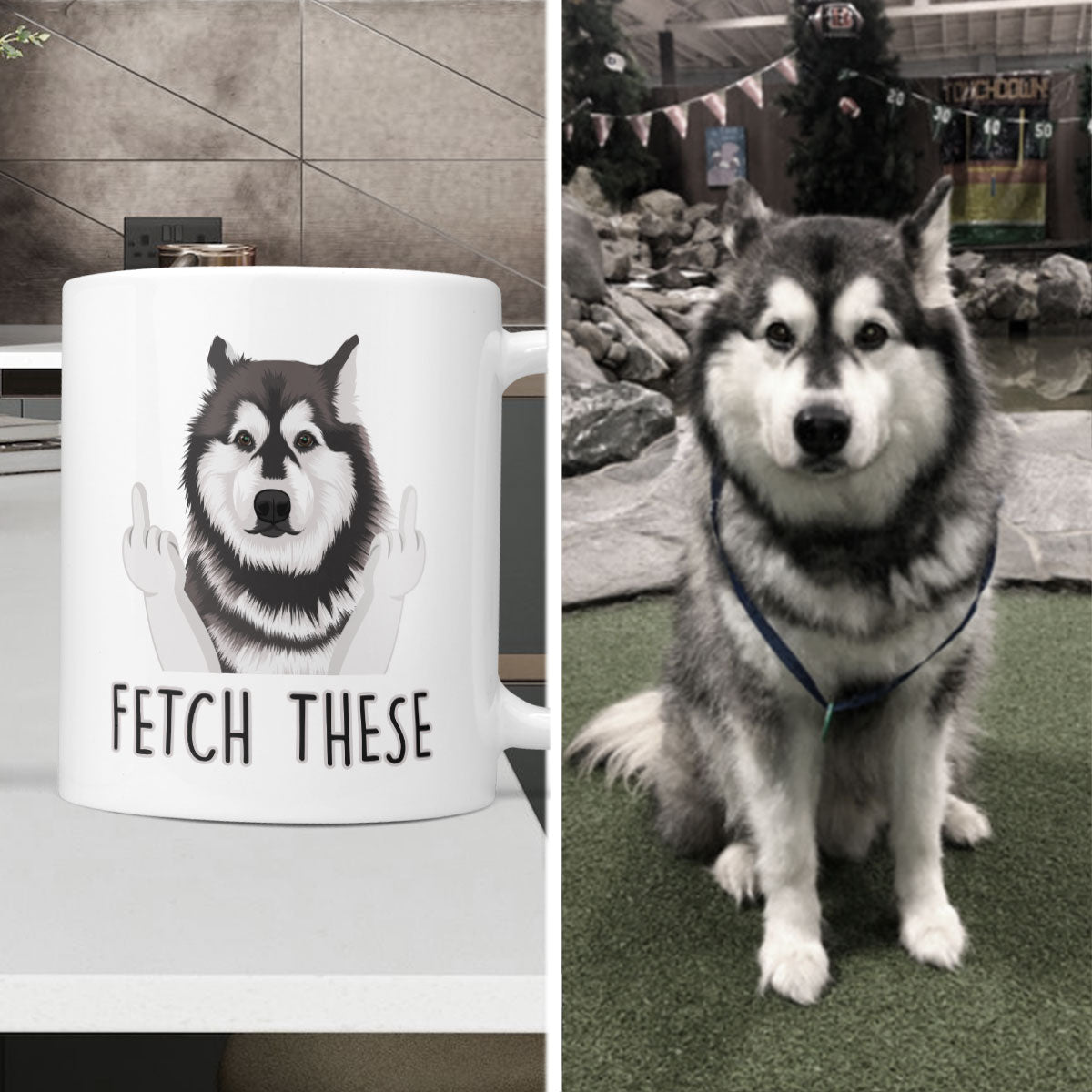 "Fetch These" Funny Custom Dog Mug