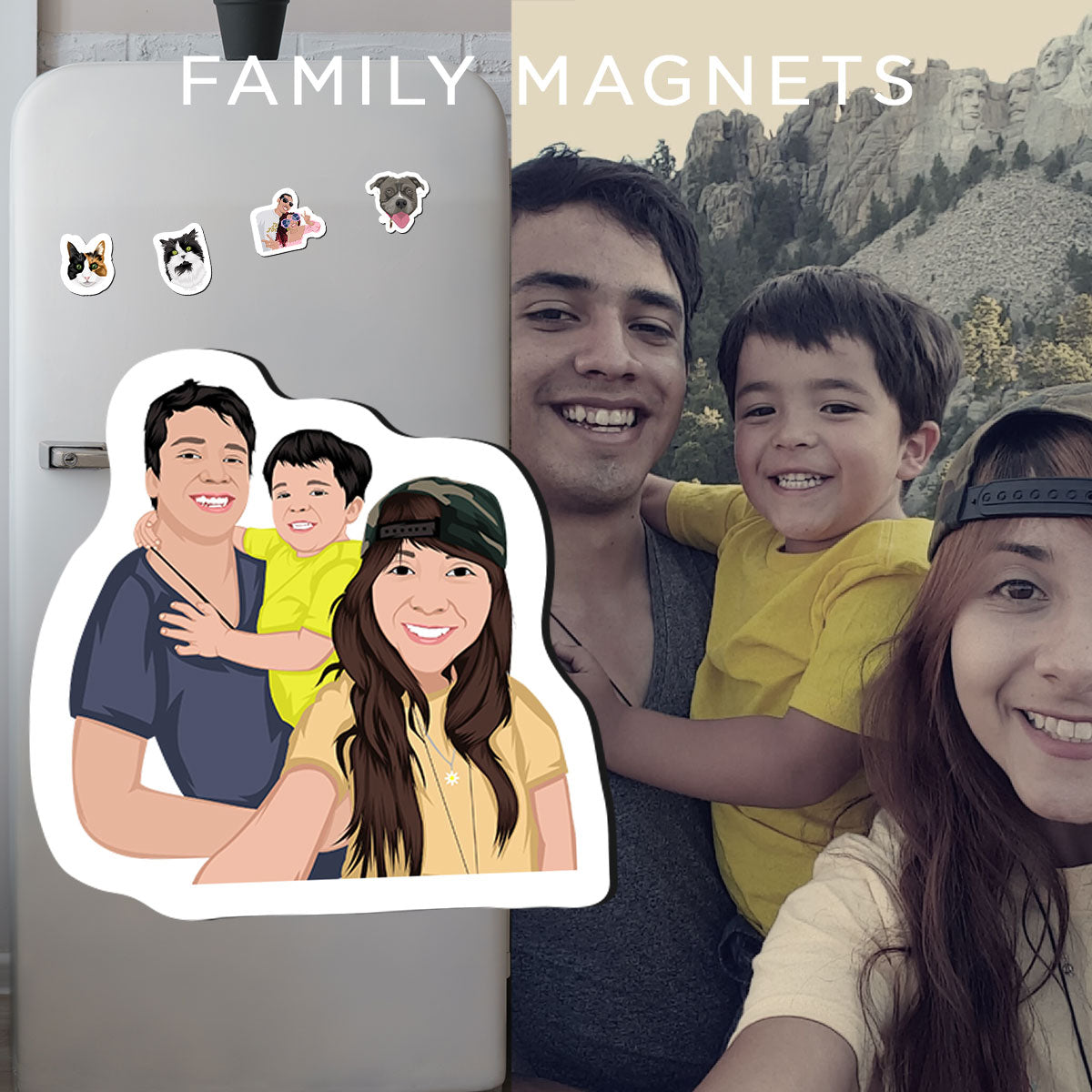 Custom Family Fridge Magnets