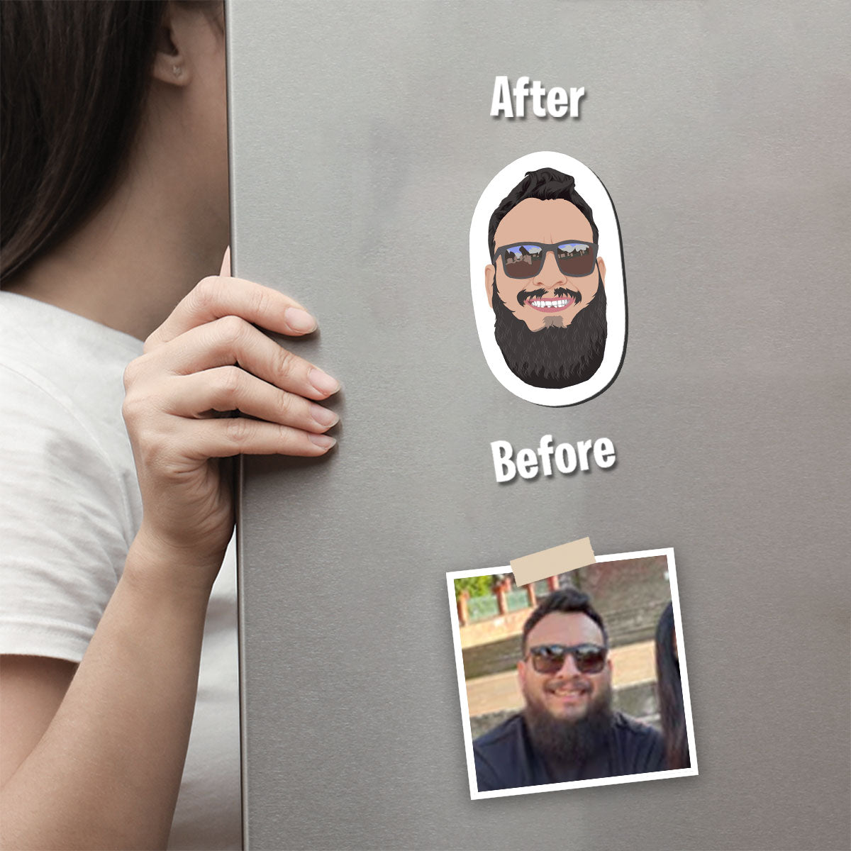 Custom Face Fridge Magnets