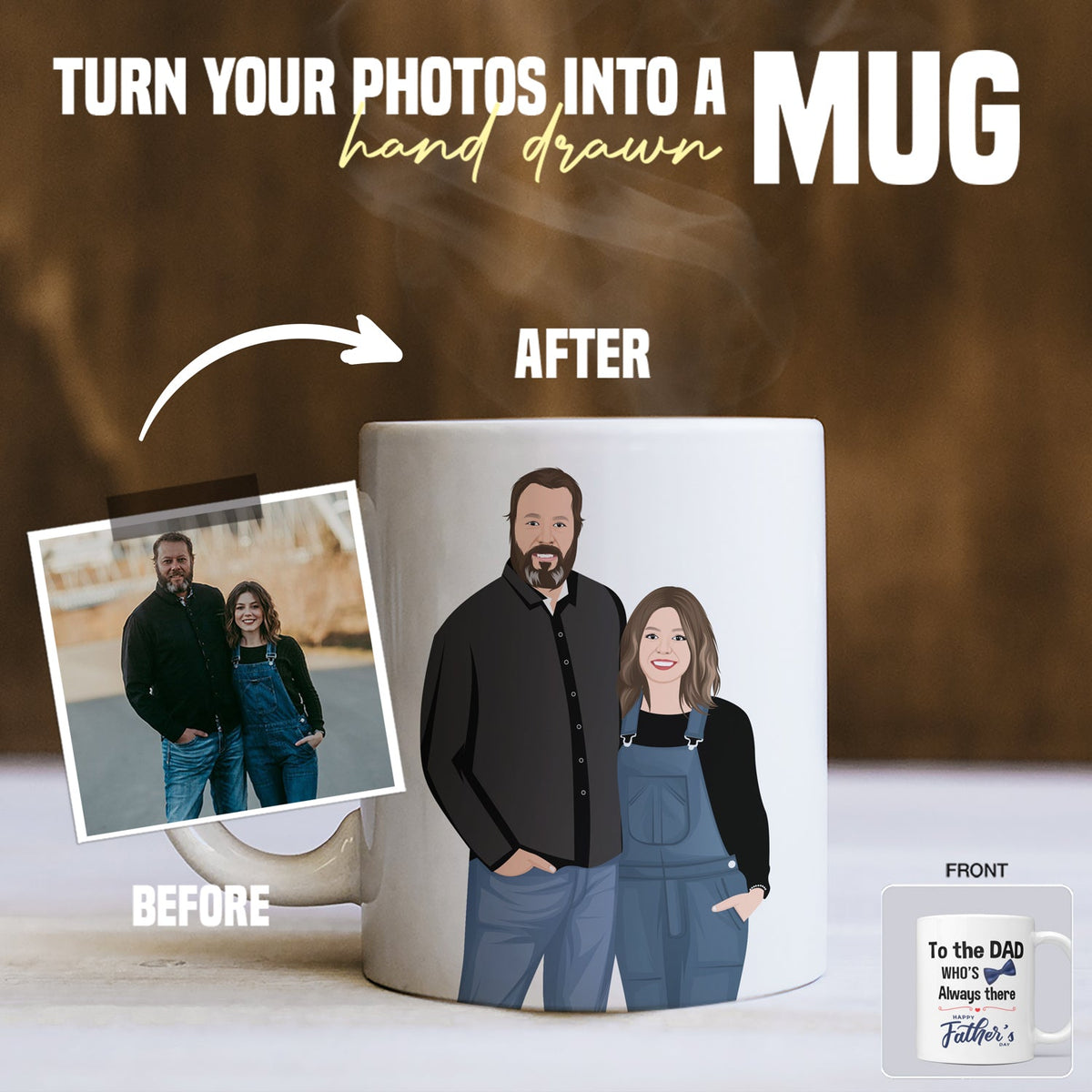 Personalized Fathers Day Photo Mug