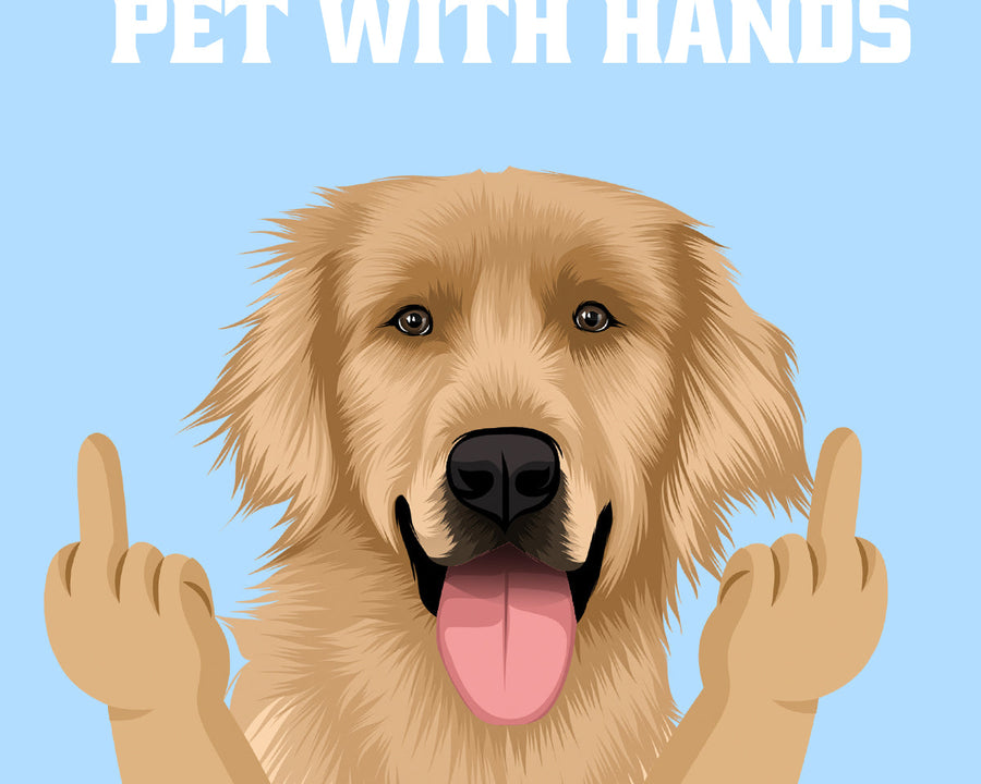 Custom Pet with Hands - Digital | Hand Drawn Art