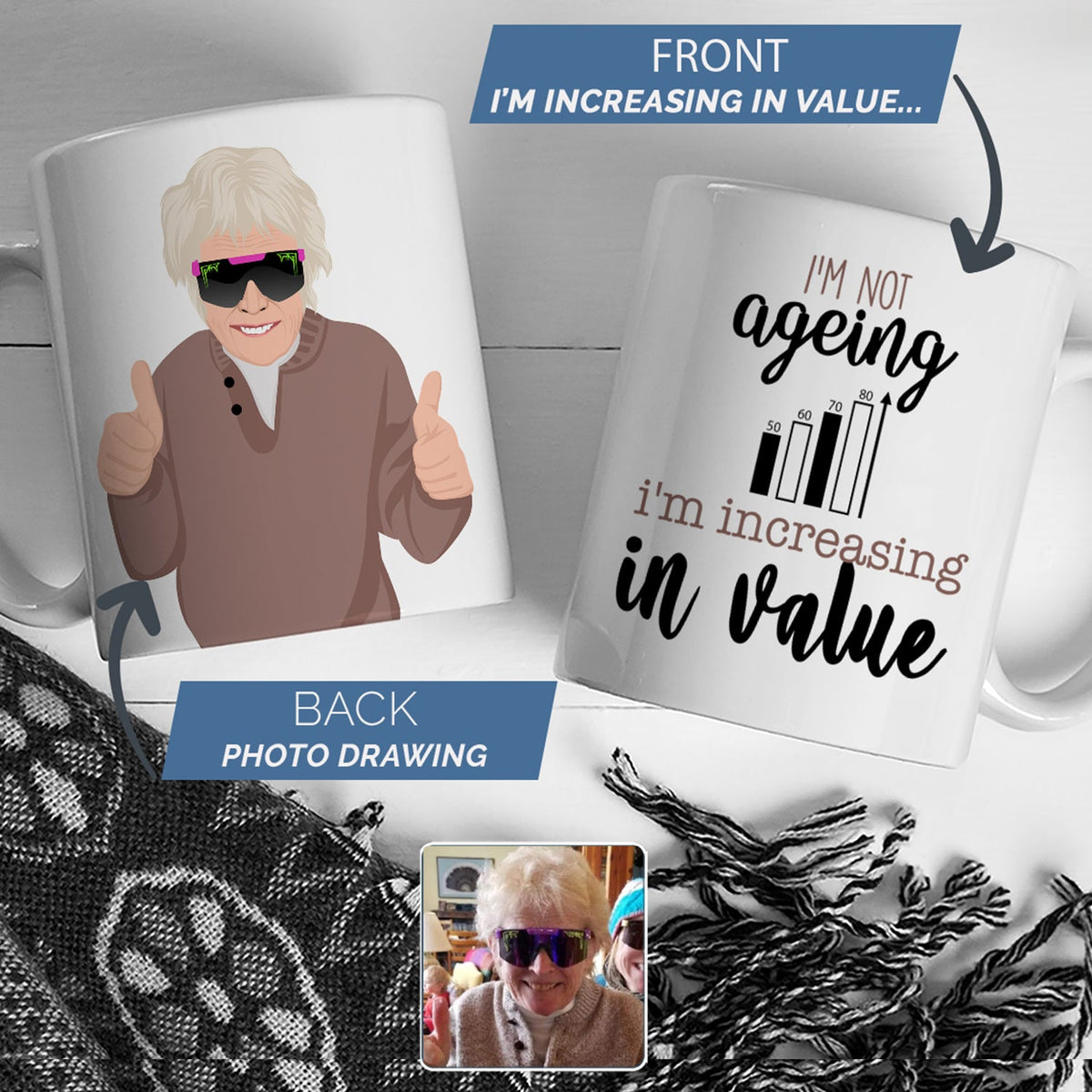 Increasing in Value Mug Personalized