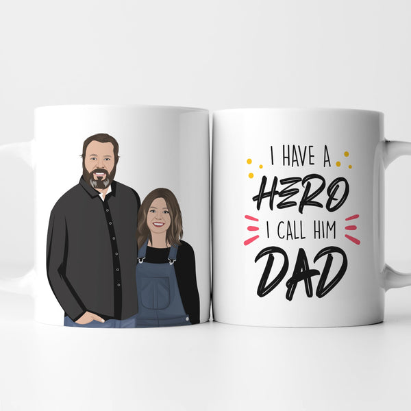 My Dads My Hero Mug Personalized