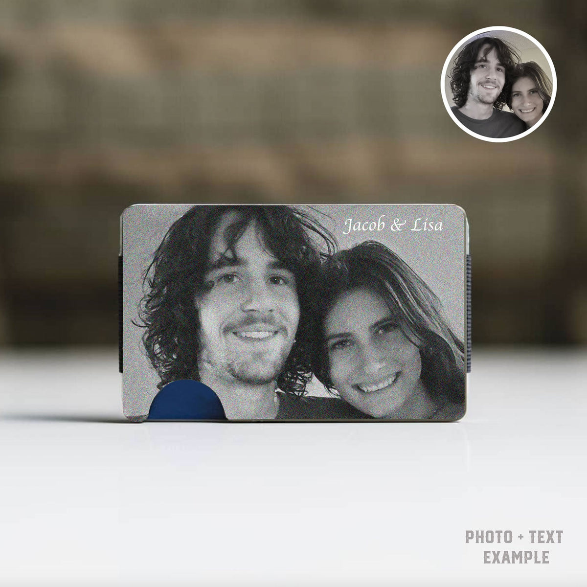 Engraved Photo Minimalist Wallet