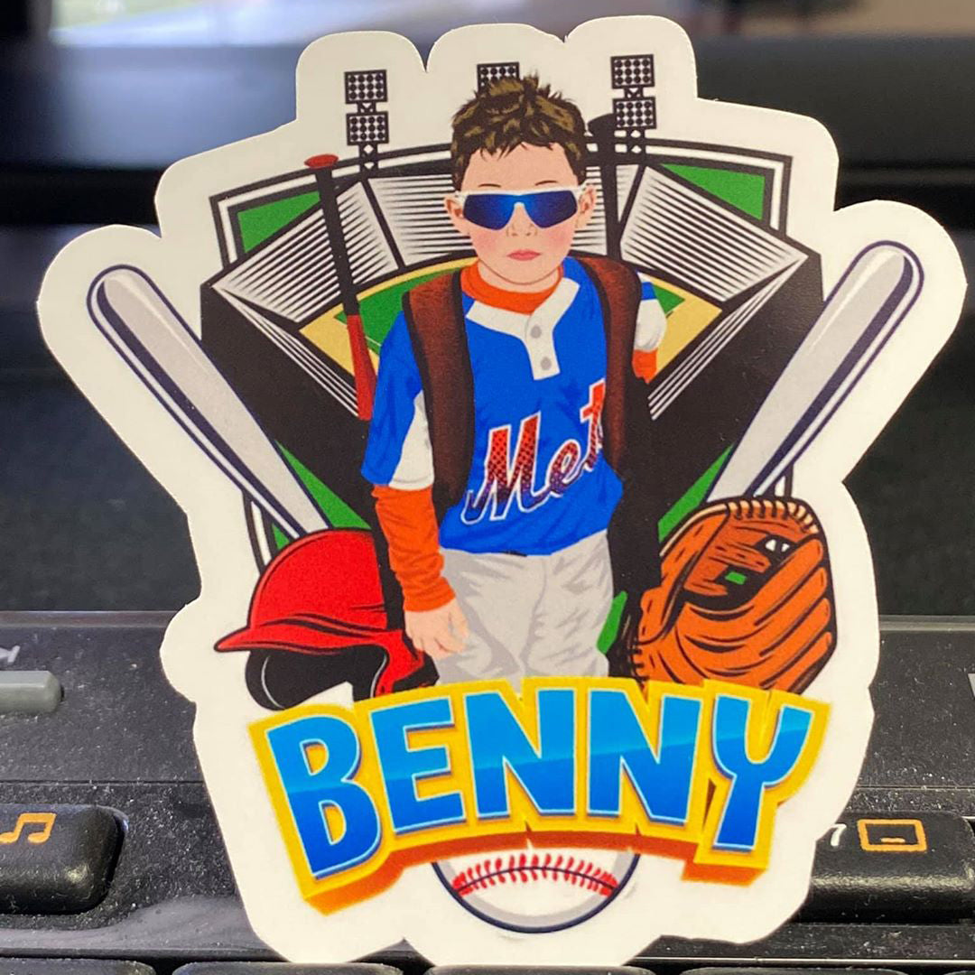 Custom Little League Baseball Stickers