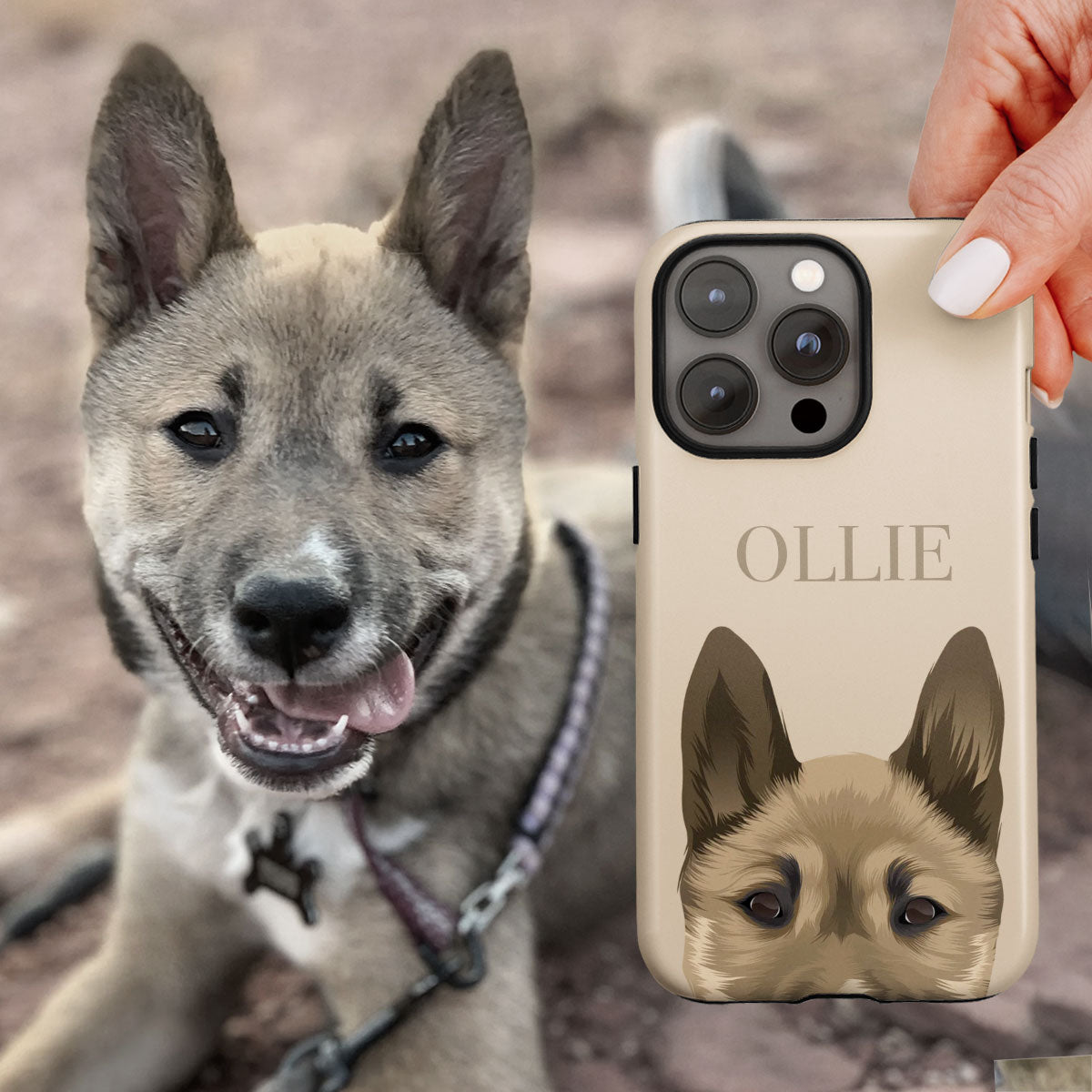 Custom Dog Peek Phone Case