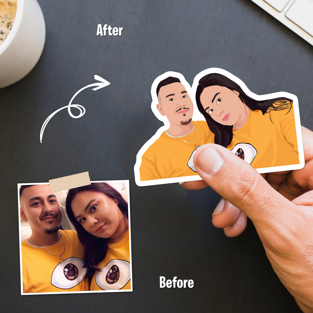 Custom BF GF BAE couples Stickers