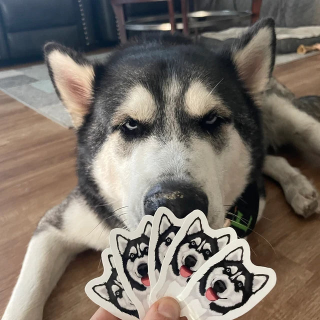 Personalized Dog Face Stickers