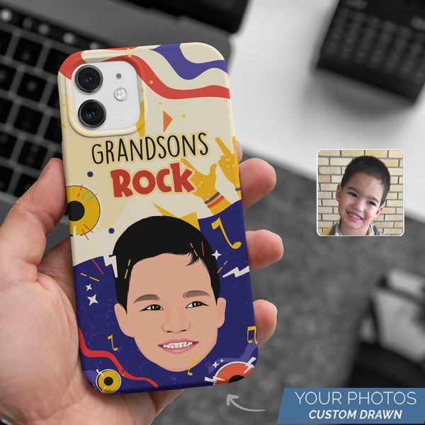 Grandsons Rock Phone Case Personalized