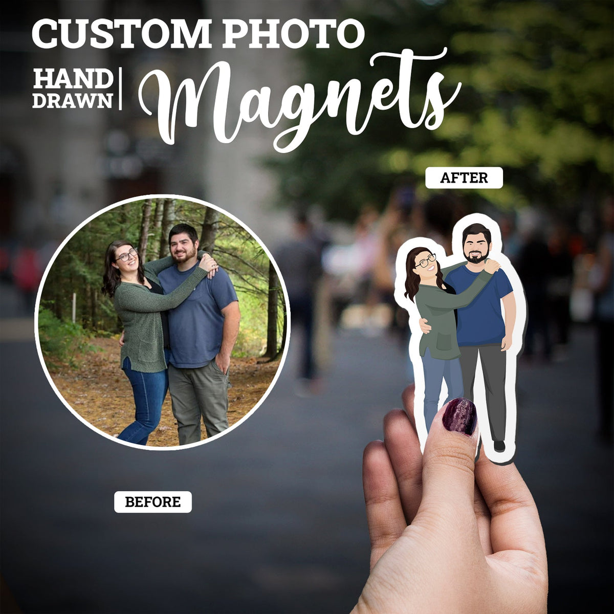 Custom Portrait Magnets