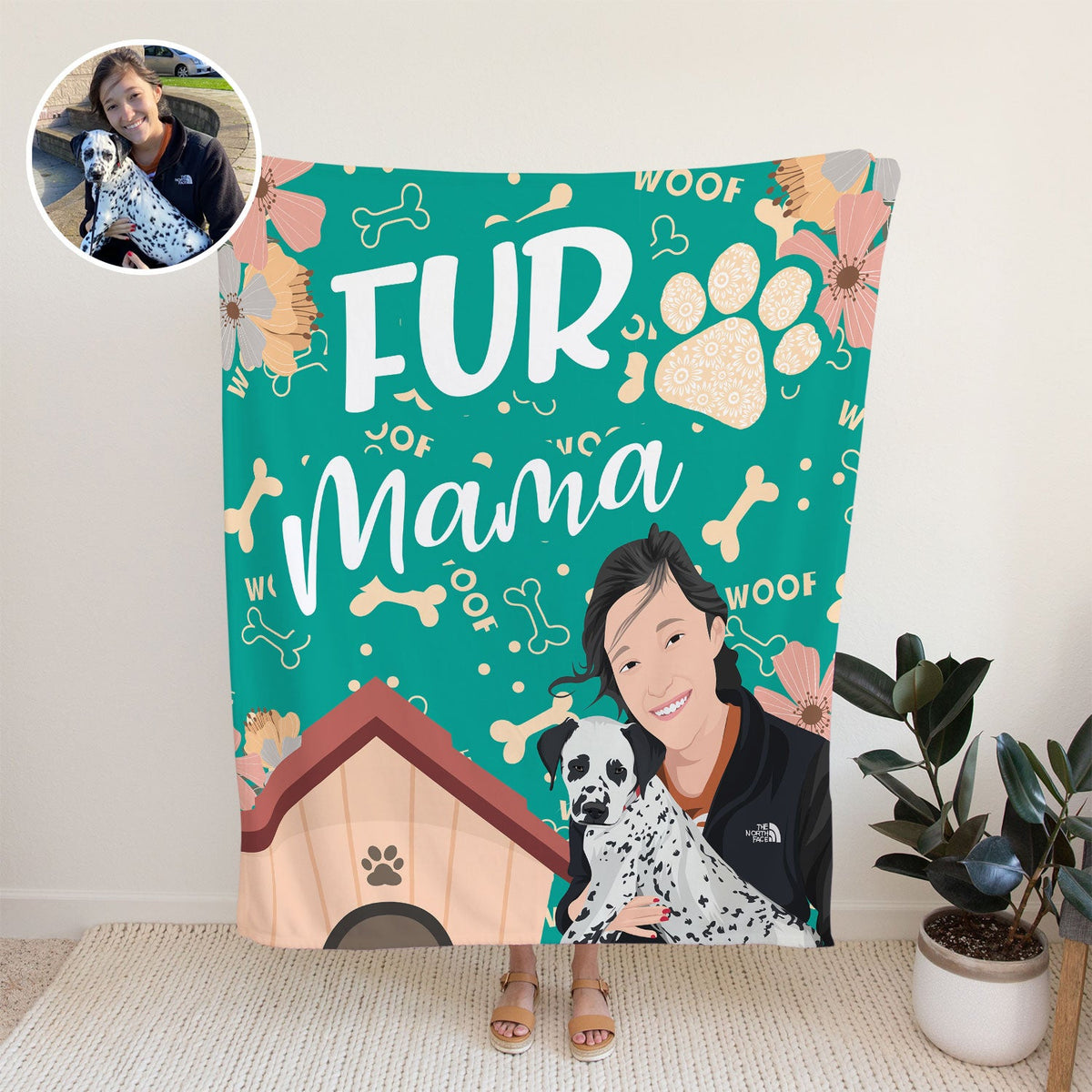 Personalized Dog Mom Blanket