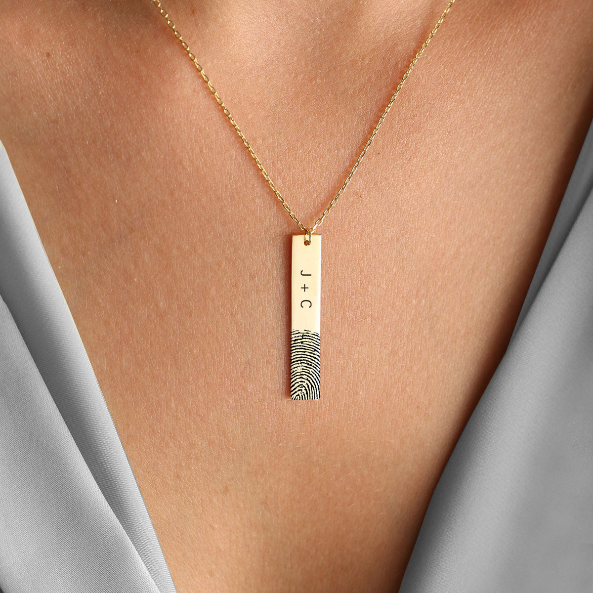 Personalized Fingerprint Necklace Gift