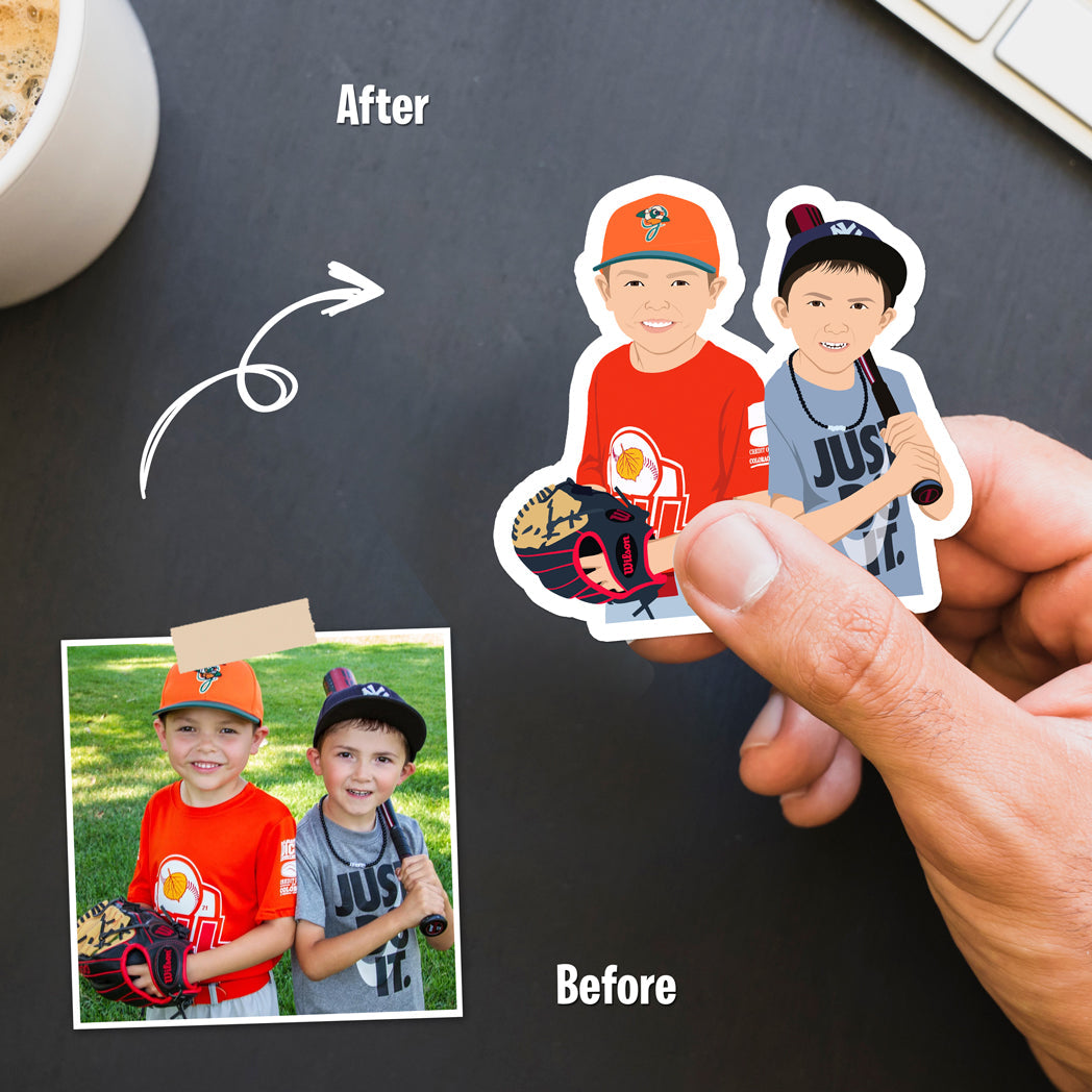 Custom Little League Baseball Stickers