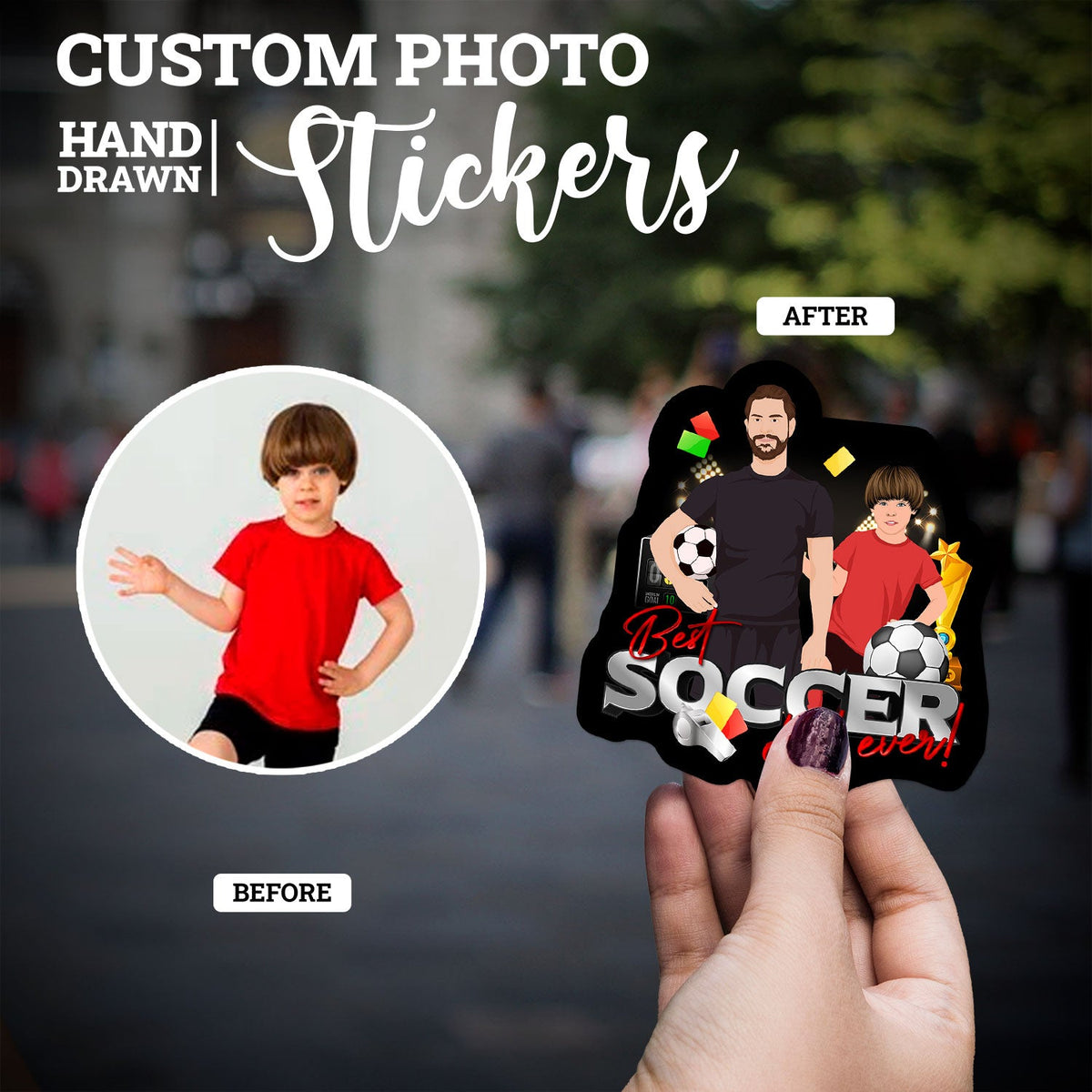 Personalized Soccer Dad Stickers