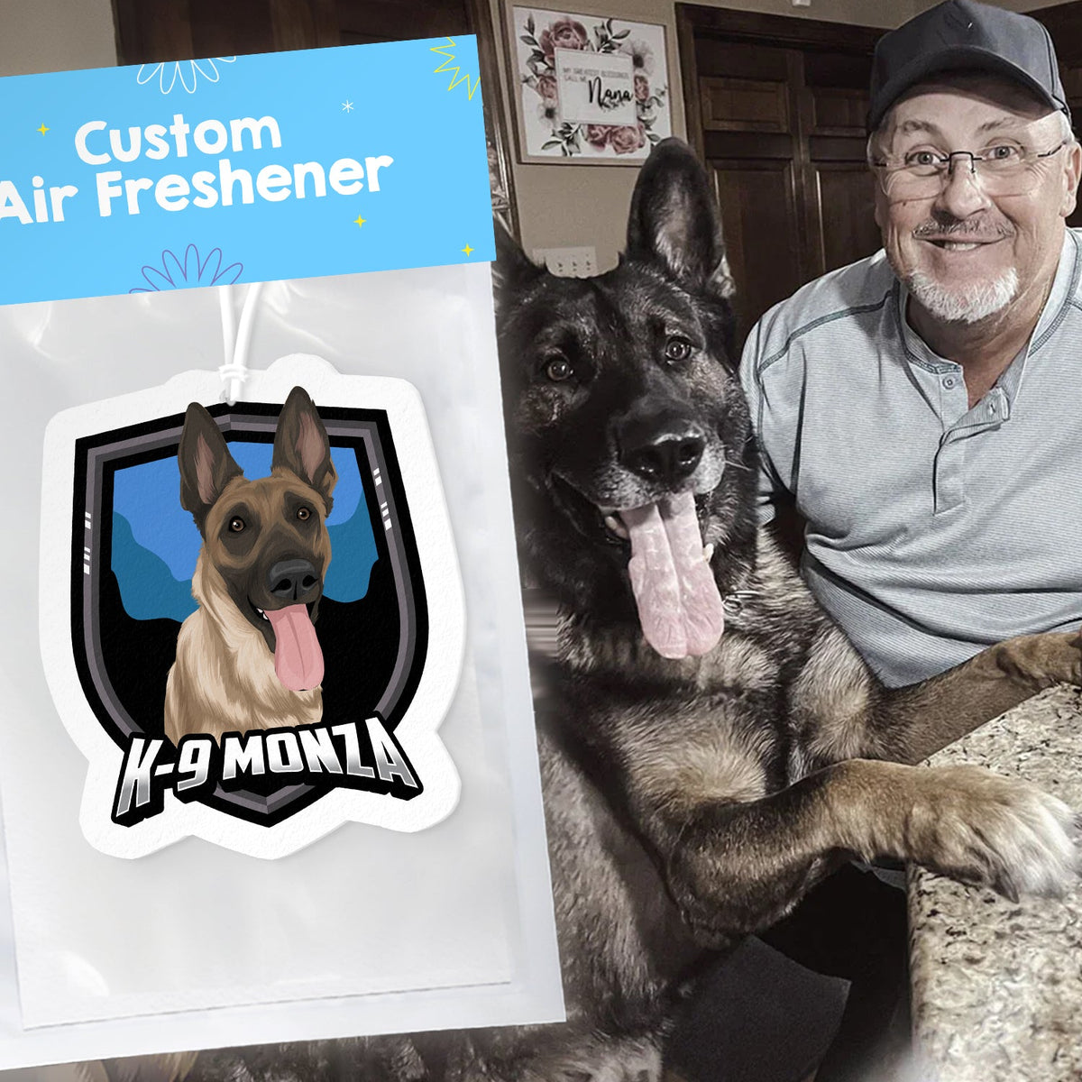 Personalized K9 Dog Air Freshener